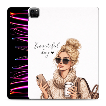 Силиконовый чехол на Ipad Pro 12.9 (2022) с принтом женский Силиконовый чехол на Ipad Pro 12.9 (2022) с принтом женский