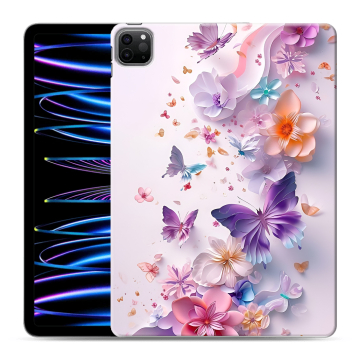 Силиконовый чехол на Ipad Pro 11 (2022) с принтом цветы бабочки