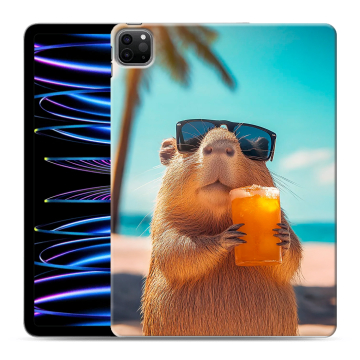 Силиконовый чехол на Ipad Pro 11 (2022) с принтом Капибара