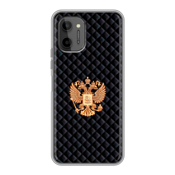 Силиконовый чехол на HTC Wildfire E Plus с принтом Герб России принт