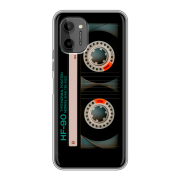 Силиконовый чехол на HTC Wildfire E Plus с принтом Кассета