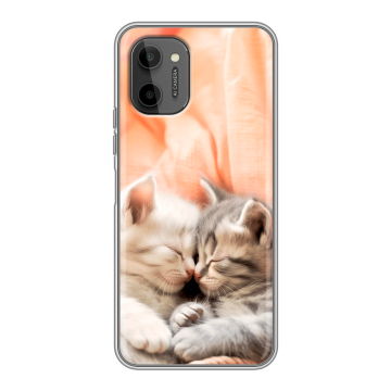 Силиконовый чехол на HTC Wildfire E Plus с принтом Котята Силиконовый чехол на HTC Wildfire E Plus с принтом Котята
