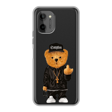 Силиконовый чехол на HTC Wildfire E Plus с принтом Мишка