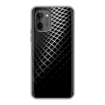 Силиконовый чехол на HTC Wildfire E Plus с принтом Текстура металла