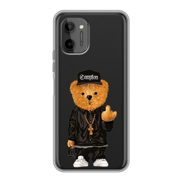 Силиконовый чехол на HTC Wildfire E Plus с принтом Плюшевый медведь