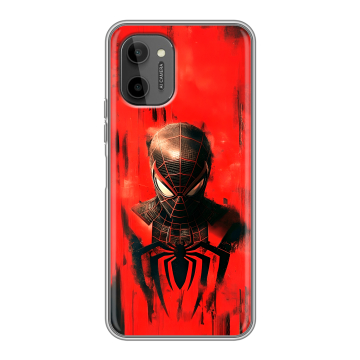 Силиконовый чехол на HTC Wildfire E Plus с принтом человек паук spiderman