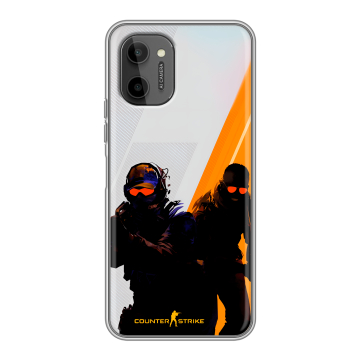 Силиконовый чехол на HTC Wildfire E Plus с принтом Контер страйк Counter strike Силиконовый чехол на HTC Wildfire E Plus с принтом Контер страйк Counter strike