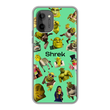 Силиконовый чехол на HTC Wildfire E Plus с принтом Шрек Shrek