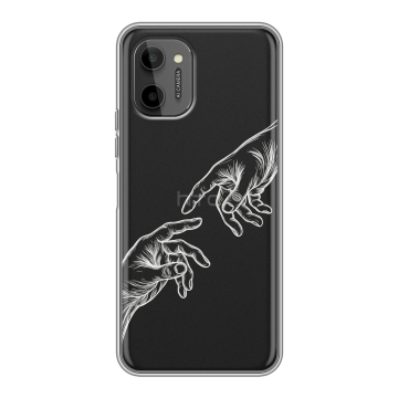 Силиконовый чехол на HTC Wildfire E Plus с принтом Сотворение мира