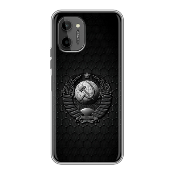 Силиконовый чехол на HTC Wildfire E Plus с принтом Герб Флаг СССР Силиконовый чехол на HTC Wildfire E Plus с принтом Герб Флаг СССР