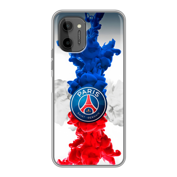 Силиконовый чехол на HTC Wildfire E Plus с принтом PSG ПСЖ