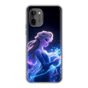 Силиконовый чехол на HTC Wildfire E Plus с принтом Холодное сердце Frozen