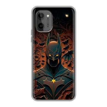 Силиконовый чехол на HTC Wildfire E Plus с принтом Batman Бэтмен