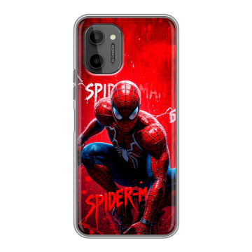 Силиконовый чехол на HTC Wildfire E Plus с принтом Spiderman Человек паук Силиконовый чехол на HTC Wildfire E Plus с принтом Spiderman Человек паук