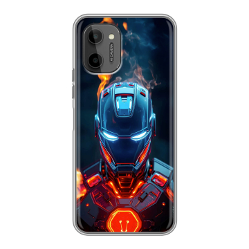 Силиконовый чехол на HTC Wildfire E Plus с принтом IronMan Железный человек Силиконовый чехол на HTC Wildfire E Plus с принтом IronMan Железный человек