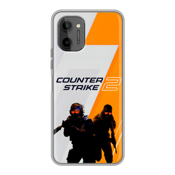 Силиконовый чехол на HTC Wildfire E Plus с принтом Counter Strike