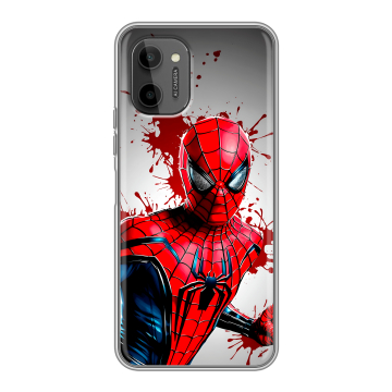 Силиконовый чехол на HTC Wildfire E Plus с принтом Spiderman Человек паук