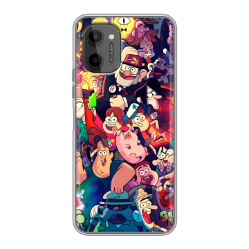Силиконовый чехол на HTC Wildfire E Plus с принтом Gravity Falls Гравити Фолз