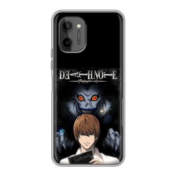 Силиконовый чехол на HTC Wildfire E Plus с принтом Death note Тетрадь смерти