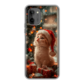 Силиконовый чехол на HTC Wildfire E Plus с принтом Новый год