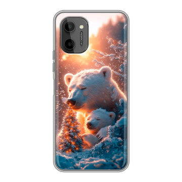 Силиконовый чехол на HTC Wildfire E Plus с принтом Новый год Силиконовый чехол на HTC Wildfire E Plus с принтом Новый год