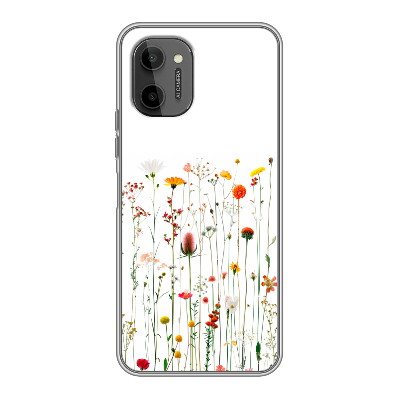 Силиконовый чехол на HTC Wildfire E Plus с принтом цветы Силиконовый чехол на HTC Wildfire E Plus с принтом цветы