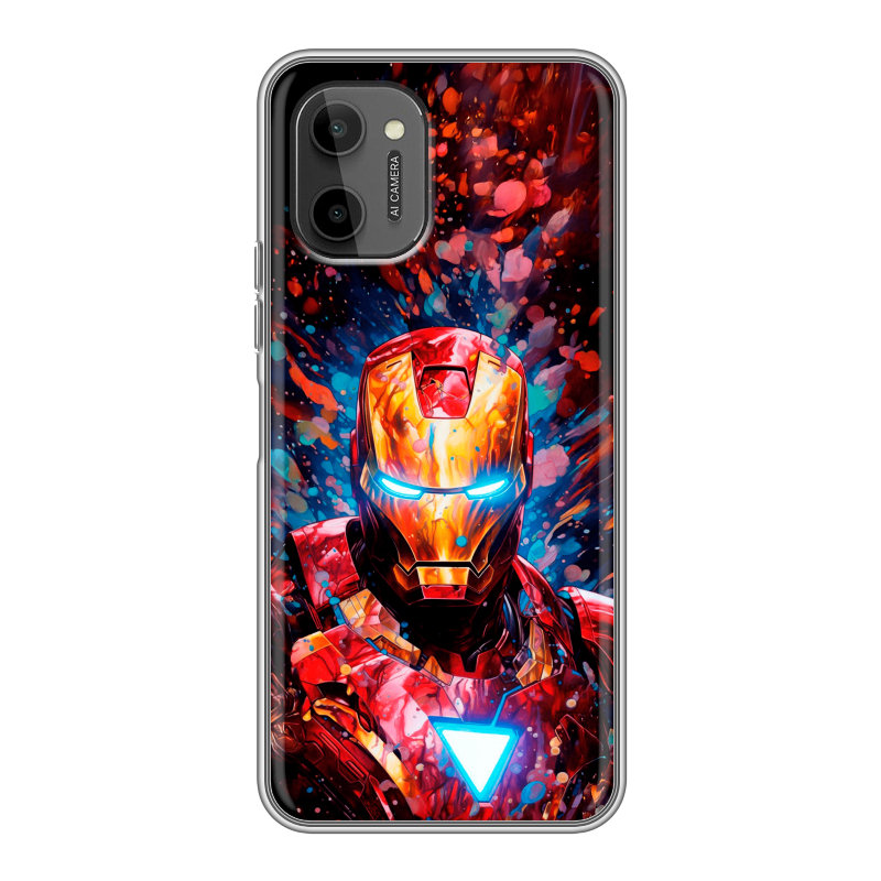 Силиконовый чехол на HTC Wildfire E Plus с принтом Железный человек Ironman Силиконовый чехол на HTC Wildfire E Plus с принтом Железный человек Ironman