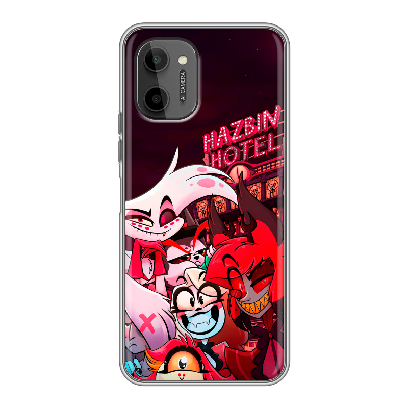Силиконовый чехол на HTC Wildfire E Plus с принтом Hazbin Hotel Отель Хазбин Силиконовый чехол на HTC Wildfire E Plus с принтом Hazbin Hotel Отель Хазбин