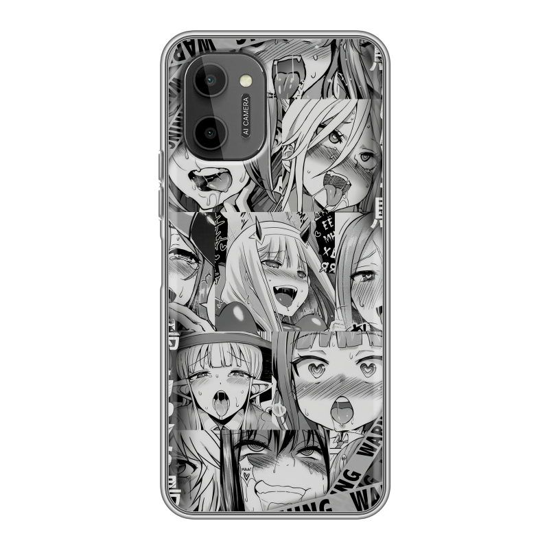 Силиконовый чехол на HTC Wildfire E Plus с принтом Ahegao Ахегао Аниме Силиконовый чехол на HTC Wildfire E Plus с принтом Ahegao Ахегао Аниме