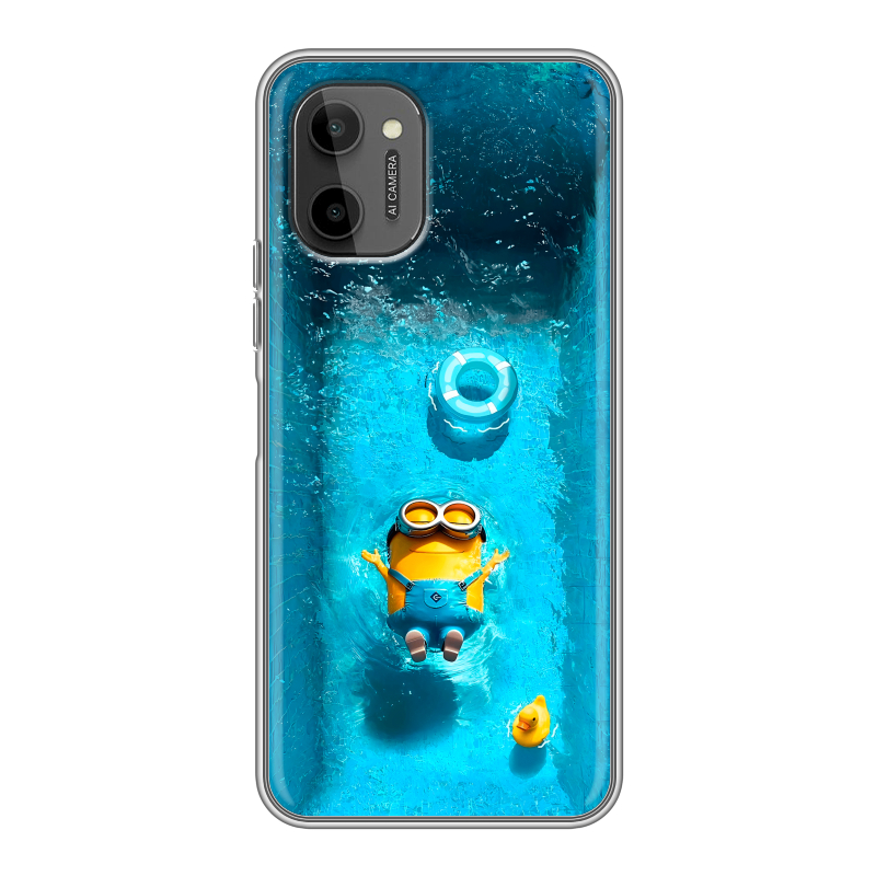 Силиконовый чехол на HTC Wildfire E Plus с принтом Миньоны Силиконовый чехол на HTC Wildfire E Plus с принтом Миньоны