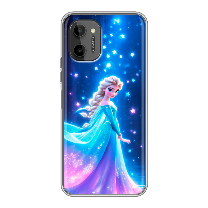Силиконовый чехол на HTC Wildfire E Plus с принтом Холодное сердце Frozen Силиконовый чехол на HTC Wildfire E Plus с принтом Холодное сердце Frozen