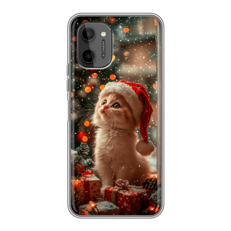 Силиконовый чехол на HTC Wildfire E Plus с принтом Новый год Силиконовый чехол на HTC Wildfire E Plus с принтом Новый год
