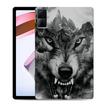 Силиконовый чехол на планшета Xiaomi RedMi Pad с принтом Волк Силиконовый чехол на планшета Xiaomi RedMi Pad с принтом Волк