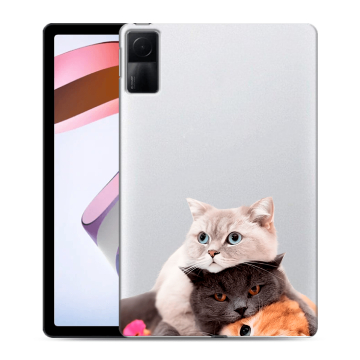 Силиконовый чехол на планшета Xiaomi RedMi Pad с принтом Кошки Силиконовый чехол на планшета Xiaomi RedMi Pad с принтом Кошки