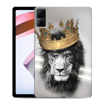 Силиконовый чехол на планшета Xiaomi RedMi Pad с принтом Лев с короной Силиконовый чехол на планшета Xiaomi RedMi Pad с принтом Лев с короной