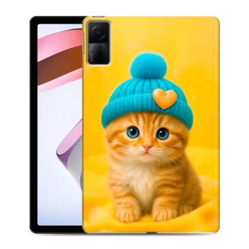 Силиконовый чехол на Xiaomi RedMi Pad с принтом Котенок в шапке Силиконовый чехол на Xiaomi RedMi Pad с принтом Котенок в шапке