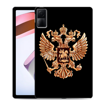 Силиконовый чехол на Xiaomi RedMi Pad с принтом Герб России золотой Силиконовый чехол на Xiaomi RedMi Pad с принтом Герб России золотой
