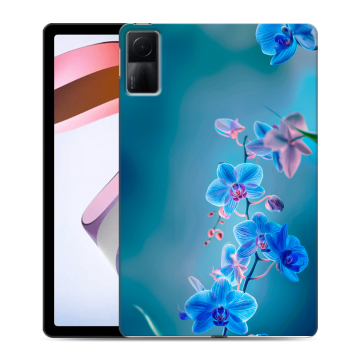 Силиконовый чехол на Xiaomi RedMi Pad с принтом Голубые цветы