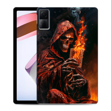 Силиконовый чехол на Xiaomi RedMi Pad с принтом Скелет и карты Силиконовый чехол на Xiaomi RedMi Pad с принтом Скелет и карты