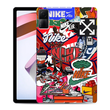 Силиконовый чехол на Xiaomi RedMi Pad с принтом Найк Nike яркий Силиконовый чехол на Xiaomi RedMi Pad с принтом Найк Nike яркий