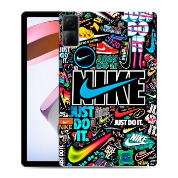 Силиконовый чехол на Xiaomi RedMi Pad с принтом найк nike черный Силиконовый чехол на Xiaomi RedMi Pad с принтом найк nike черный