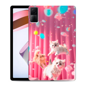 Силиконовый чехол на Xiaomi RedMi Pad с принтом милые котики