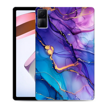 Силиконовый чехол на Xiaomi RedMi Pad с принтом синий мрамор Силиконовый чехол на Xiaomi RedMi Pad с принтом синий мрамор
