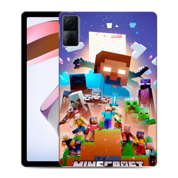 Силиконовый чехол на Xiaomi RedMi Pad с принтом Майнкрафт Minecraft Силиконовый чехол на Xiaomi RedMi Pad с принтом Майнкрафт Minecraft