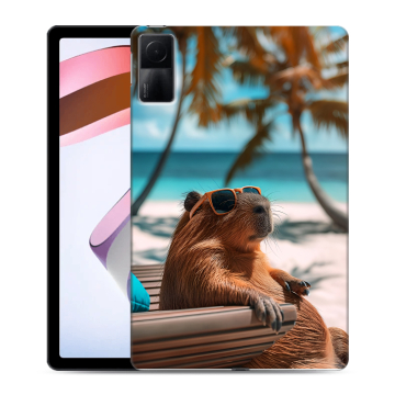Силиконовый чехол на Xiaomi RedMi Pad с принтом Капибара
