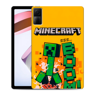 Силиконовый чехол на планшета Xiaomi RedMi Pad с принтом Майнкрафт Minecraft