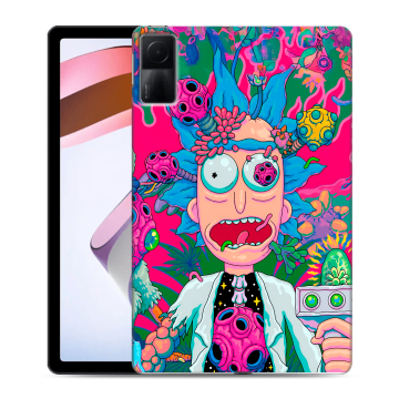 Силиконовый чехол на планшета Xiaomi RedMi Pad с принтом Рик и Морти Rick Morty