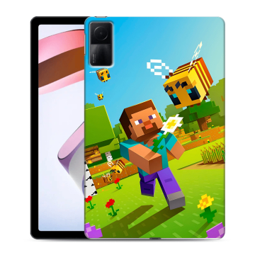 Силиконовый чехол на Xiaomi RedMi Pad с принтом Майнкрафт Minecraft Силиконовый чехол на Xiaomi RedMi Pad с принтом Майнкрафт Minecraft