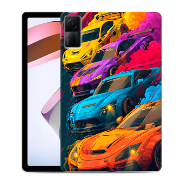 Силиконовый чехол на Xiaomi RedMi Pad с принтом Тачки