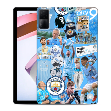 Силиконовый чехол на Xiaomi RedMi Pad с принтом Man City Манчестер Сити